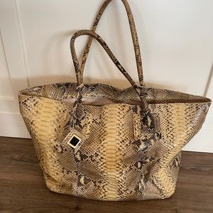 Kara Ross python snakeskin tote